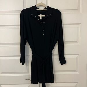 Anthropologie Long Sleeve Dress in Classic Black